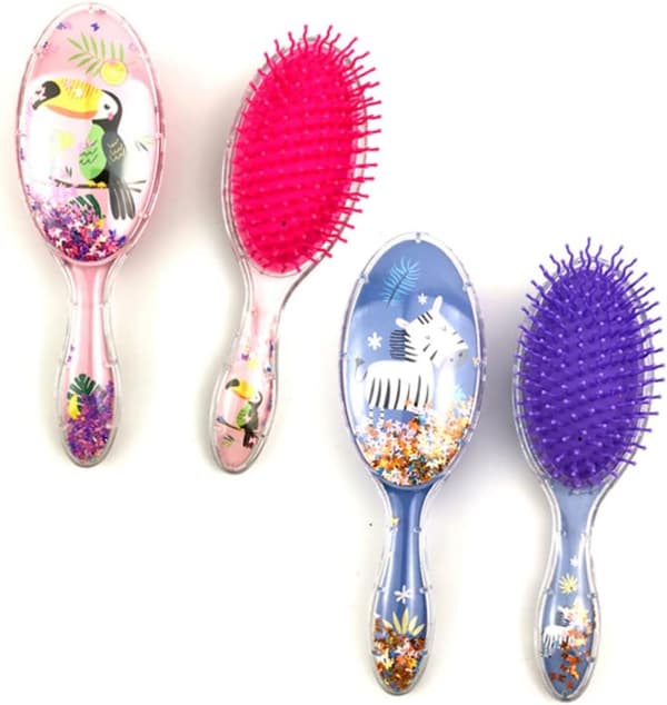 Oval Shimmer Detangling Comb Krøllet Hår Kam Statisk Massage Hår til Piger Styling til Daglig Brug
