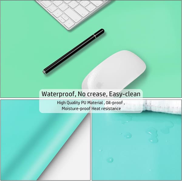 Desk pad, leather desk pad, non-slip large mouse pad waterproof desk protector