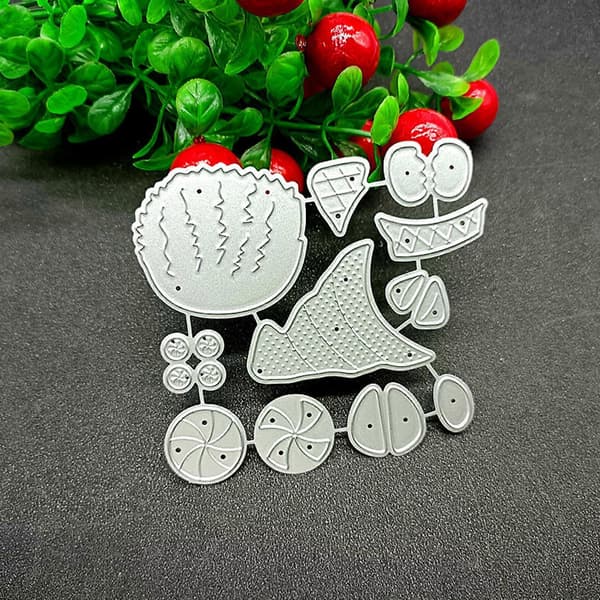 Håndlavede julemandsmetaludstansninger Håndlavet håndværk DIY Scrapbooking Prægning_tfrf