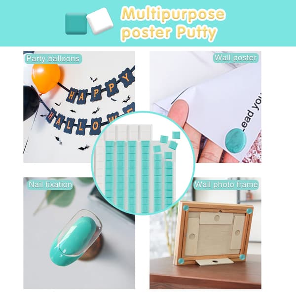 Strong Adhesive for Mounting on Various Material Surfaces, Non-Toxic Material Adhesive for Posters for Use in Home, School, and Office, Reusable