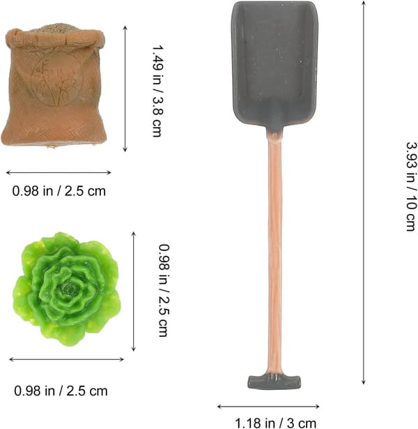 16 pcs. Farm Mini Tool Models, Micro Landscape Model, Outdoor Garden Decoration