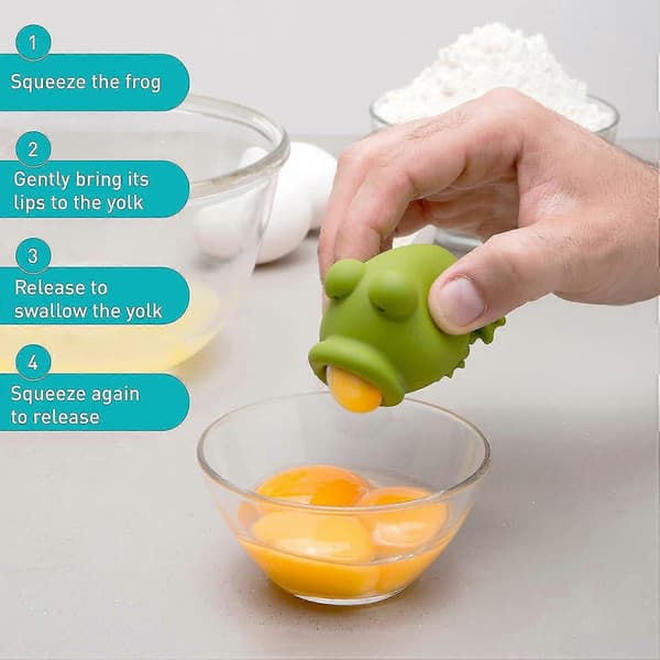 Äggseparator Äggula Groda Silikon Grön Groda Separering Äggula Äggula Separator (FMY)