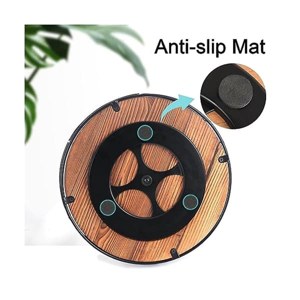 Non-slip Wooden Turntable for Cabinets, Pantry, Kitchen Countertop, Refrigerator, Spice Rack