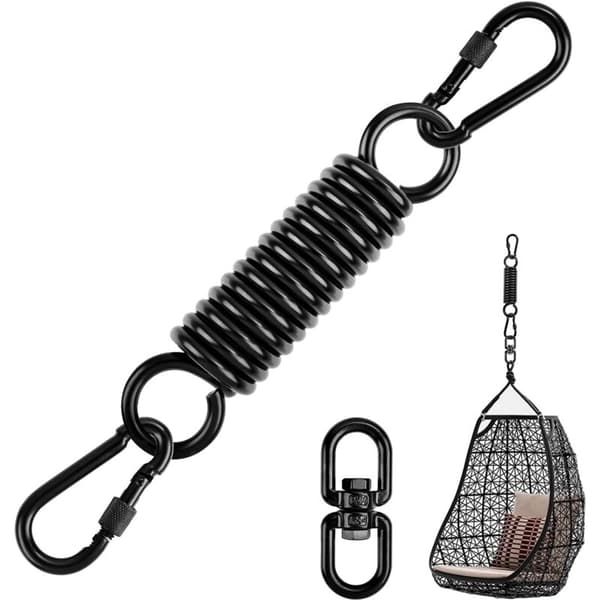 Hammock Stand and Spring Suspension, Steel Spring Carabiner, Spring Hanging Kit Spring Hook, Suitable for Hammock, Yoga