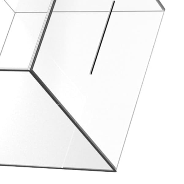 12cm Spargris Akryl Transparent Dammtät Kub Pengaboxar Förvaring Spargris