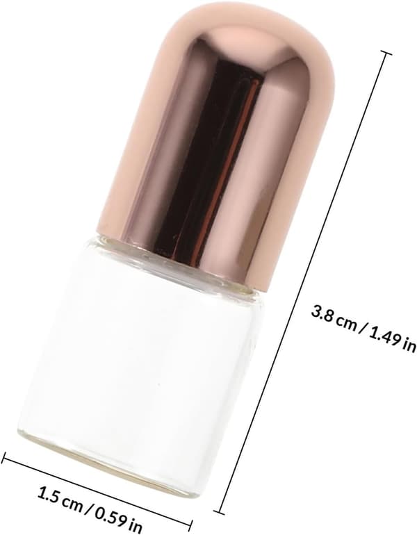 3 st roséguld 2 ml parfymprovflaskor med roll-on-applikator påfyllningsbara minioljeflaskor i glas för resor och eteriska oljor