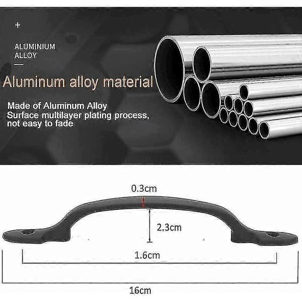 Black Cast Iron Door Handles for Barn Doors, Gardens, Sheds