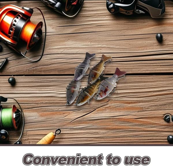 10 Pcs 10cm Bionic Multi-Jointed Swimming Lures, Hard Topwater Baits for Bass and Trout