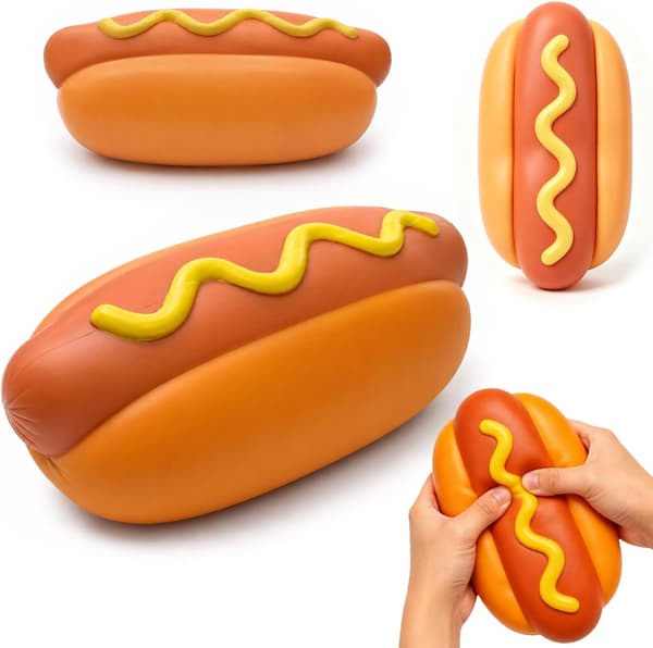 Jumbo Squishy Pølse Kolossal Saktegående Klemleke for Angstlindring
