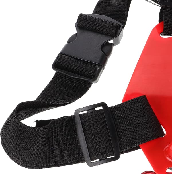 Fishing Belt with Buckle, Red Adjustable Rod Holder Strap