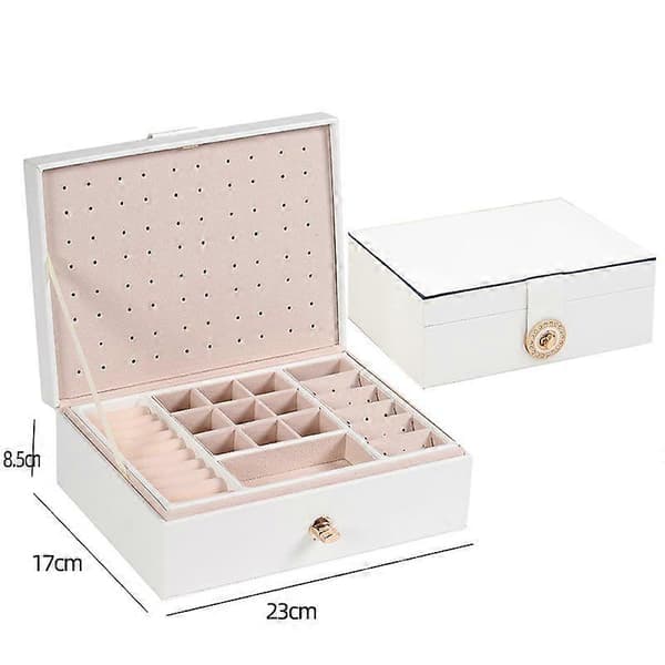 Jewelry Box Storage Box Suitable for Necklace Earring Bracelet Ring Double Layer Stackable Jewelry Box Stand