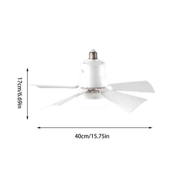 Ceiling Fan with Lighting and Remote Control, E27 Ceiling Lamp with Fan, 3 Speeds and 3 Colors, 30W Dimmable for Bedroom