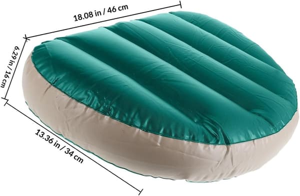 Oppustelig kajaksædehynde 46x34cm Vandtæt bådsædehynde