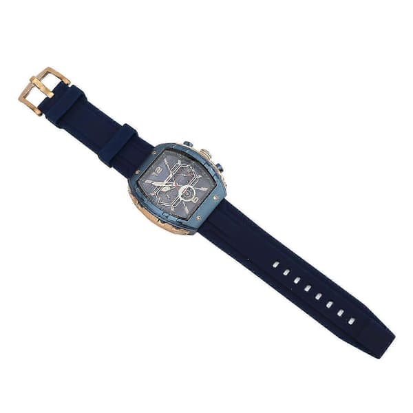 Men's Multifunctional Large Dial Silicone Strap Water Resistant Quartz Watch with Date Luminous Function Casual Business 26s