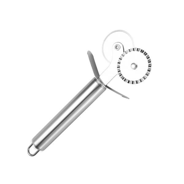 Pizzaskive i rustfritt stål, pizzakutter, pannekakekutter, rustfri, kjøkkenredskap, hjuldiameter 4 cm