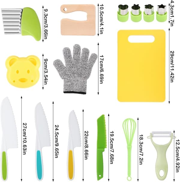 Baking Kitchen Set - Kitchen Utensils - Kids Play Set 6 Pieces