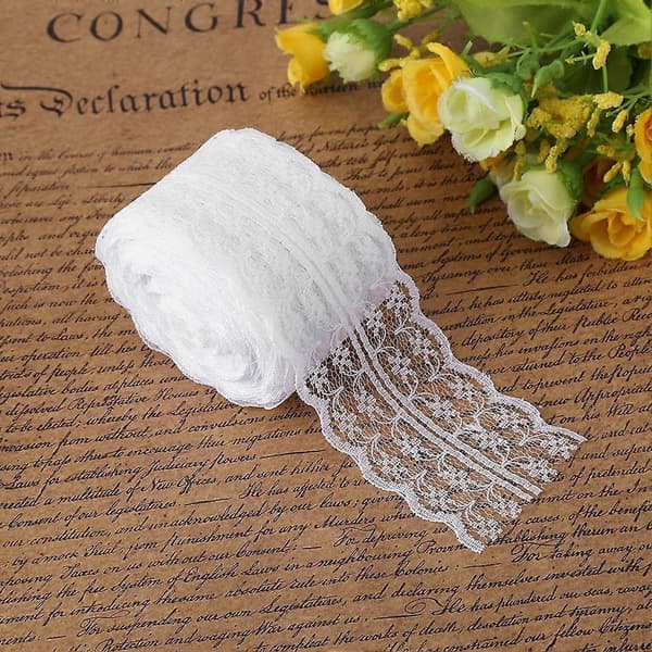 4,5 cm bredt blondebånd DIY dekorativt til bryllup bursdag jul 10m/rull