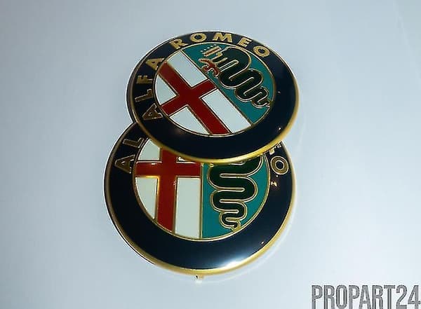 2 x 74mm Alfa Romeon autosymbolia