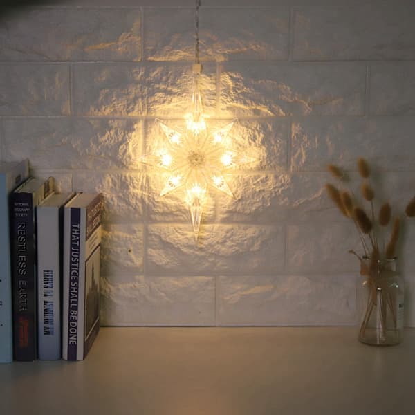 Battery-powered Christmas lights for windows, warm light with easy installation and low power consumption, reusable design LED hanging