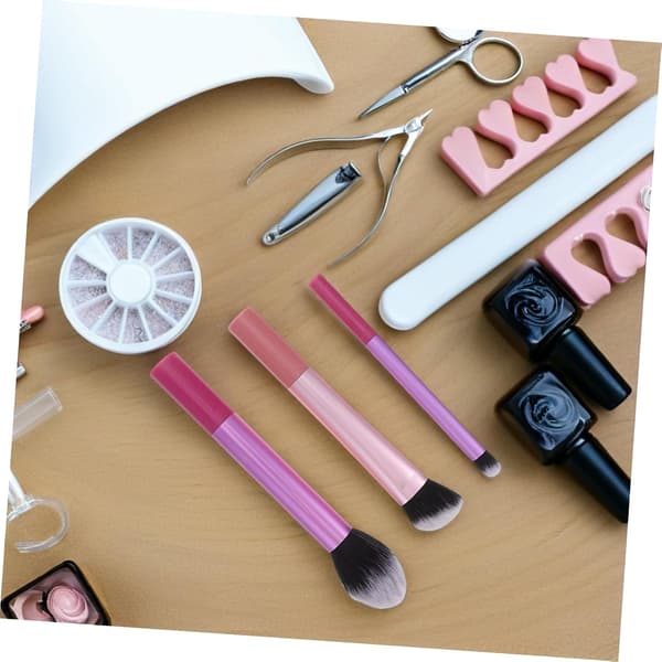 8 Soft Makeup Brushes with Long Handles for Eyeshadow, Blush, and Powder