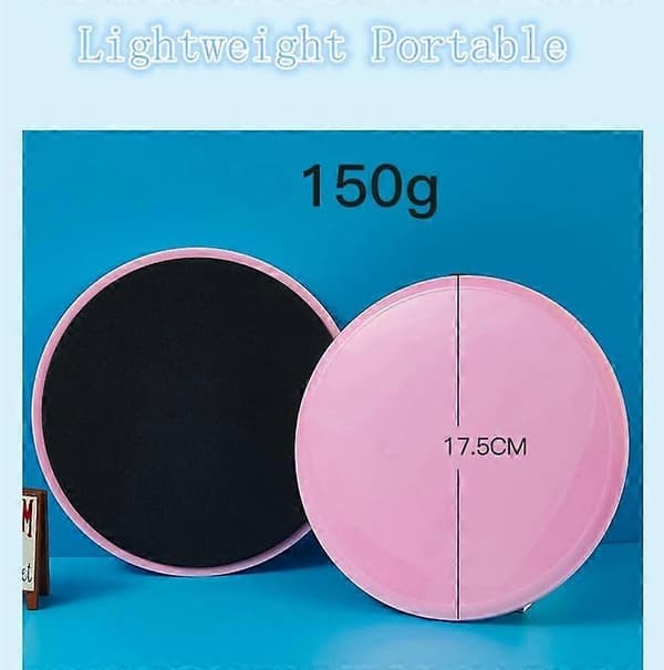 Dobbeltsidige glideplater Core Sliders Ultimate Core Trainer Gym, teppe og hardt gulv Trening Glideplater Dobbel Hjem Blå Blue