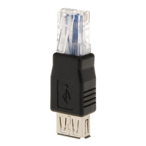 RJ45 Male to USB A Female Adapter Socket LAN Network Ethernet Router Connector