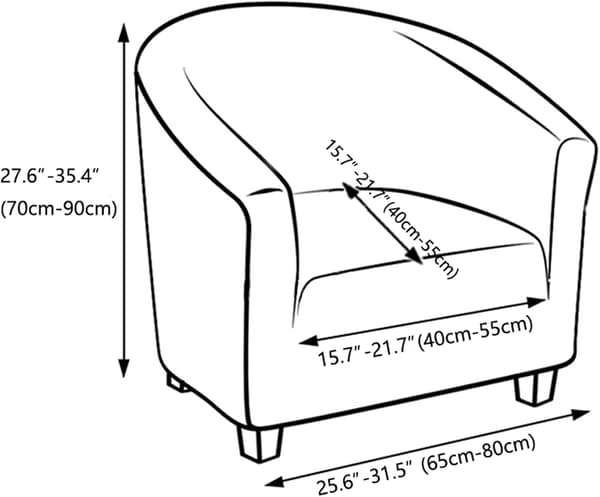 Beskyttende trekk for klubbstol (Farge) - Veldig elastisk - Avtakbart