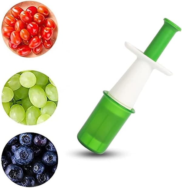 Strawberry, Cherry, Grape, Tomato Slicer Fruit and Vegetable Cutter, Simple and Portable Kitchen Fruit Cutting Salad Tool