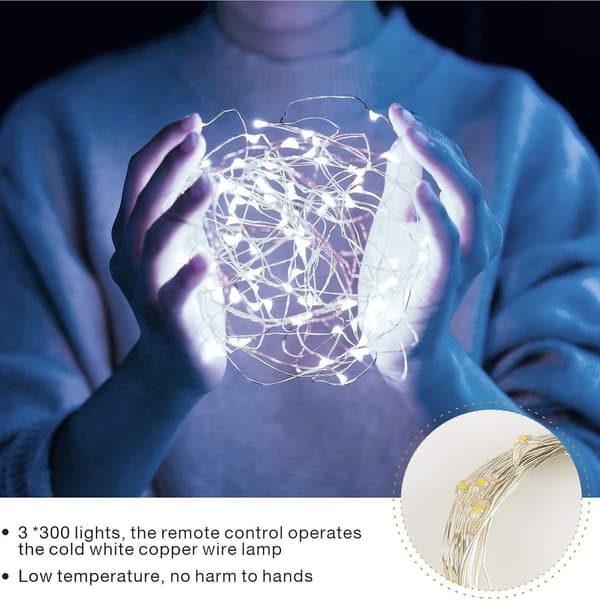 LED-lyskæde, lysgardin 300 LED USB hvid KLB