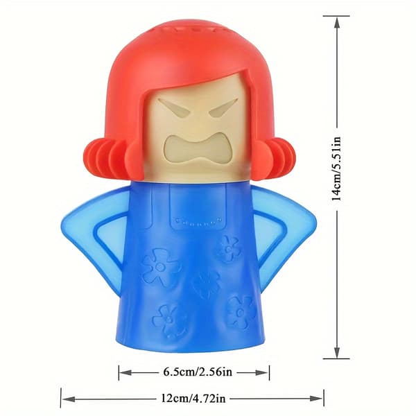 Angry Mama Microwave Cleaner - Steam Cleaning Tool for Kitchen and Refrigerator Style Blue Style Blue