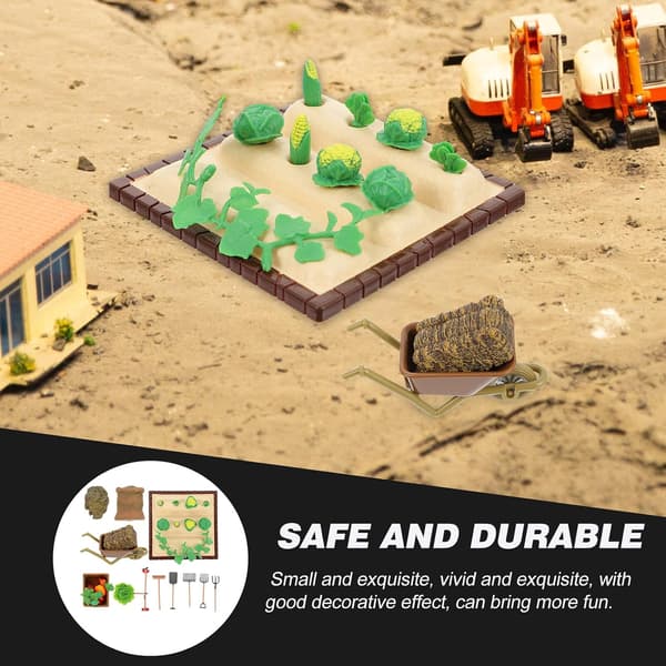 16 pcs. Farm Mini Tool Models, Micro Landscape Model, Outdoor Garden Decoration