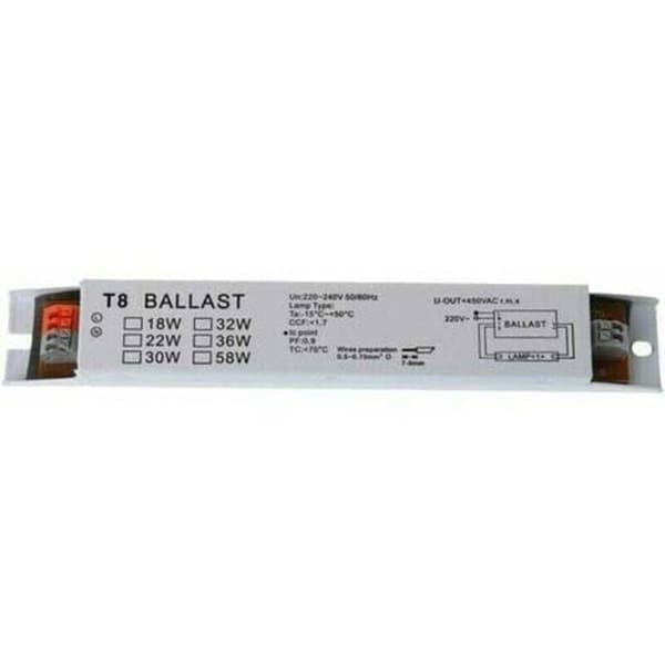 T8 220-240V AC 2x58W Brett Spänning Elektronisk Förkopplingsdon Lysrörsförkopplingsdon Elektroniska Förkopplingsdon