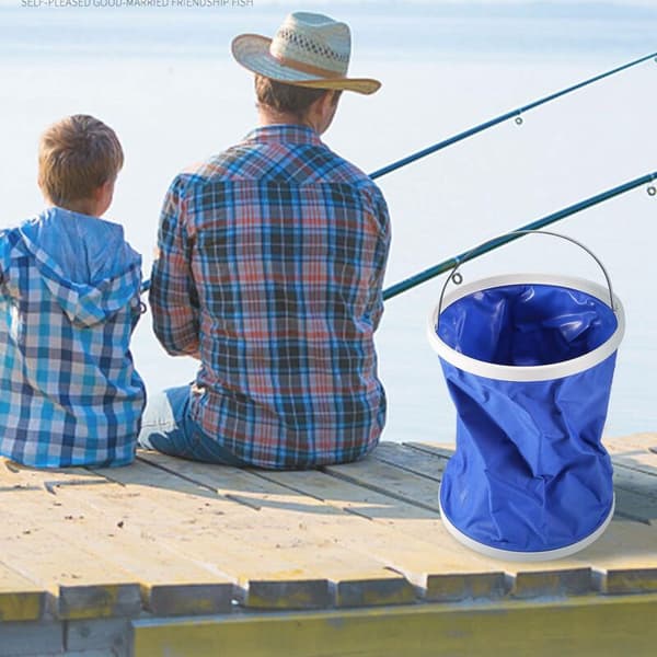 Fällbar hink, bärbar fällbar biltvättbehållare utomhus biltvättmopphinkar för camping, fiske, etc.