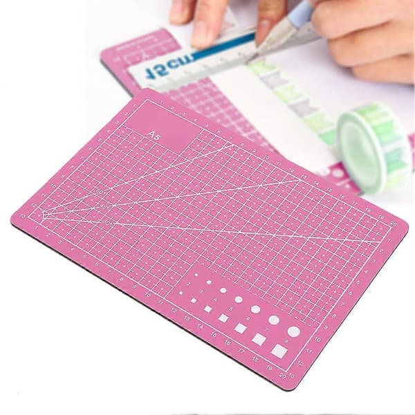 A5 Durable PVC Cutting Mat Cutting Board Self-Healing Handmade DIY Tool Pink