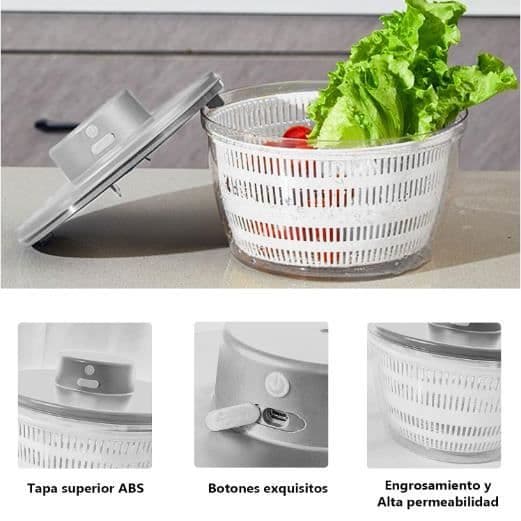 Salladsslunga - Automatisk - 4000ML - Multifunktionell - Lätt att rengöra - Hållbar