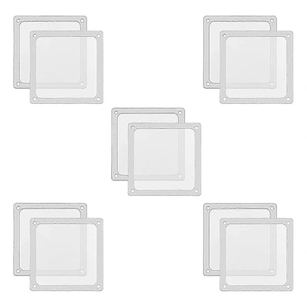 /EA/140mm Dust Filter, 10-pack Magnetic Frame PC Fan Dust Filter Mesh PC Cooler Filter Dustproof PVC Cover Computer Fan Grill - White - Perfect-max