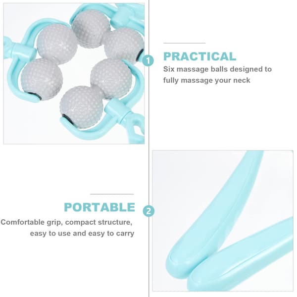 Neck Massage Roller Neck and Shoulders for Muscle Relief Blue