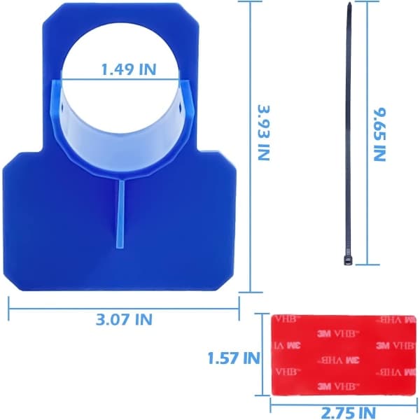 Sæt med 2 slangeklemmer til pool, pooladapter, blåt pooltilbehør, til poolrør inden for 38 mm