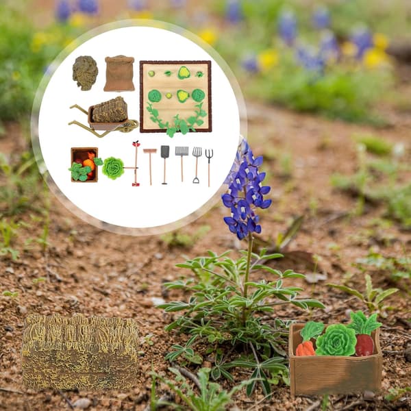 16 pcs. Farm Mini Tool Models, Micro Landscape Model, Outdoor Garden Decoration