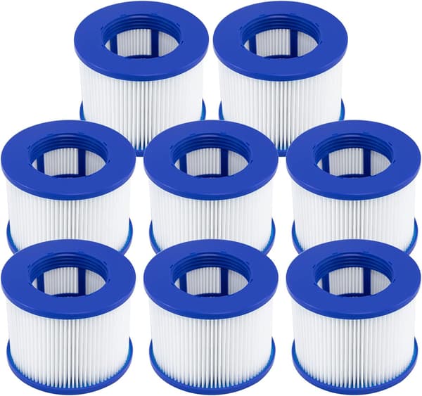 Uendeligt skrue-i-spa-filter, filterpatron til Clever Spa, 75 x 100 mm filter, filterpatron til spa.(8)