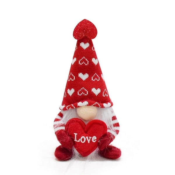 Valentine's Day Gnome Plush - Valentine's Day Christmas Home Tabletop Elf Gnomes Decor Ornaments