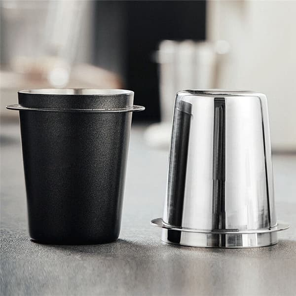 58MM Coffee Dosing Catcher Cup Powder Dispenser Machine Part Durable Dispenser Coffee Accessories, Silver