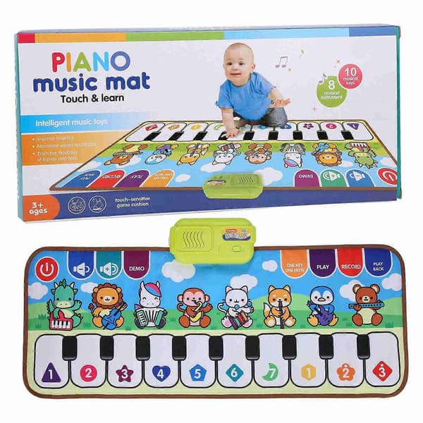 Pianomåtte Elektronisk Børn Legetæppe Pædagogisk Musikinstrumentmåtte Babylegetøj