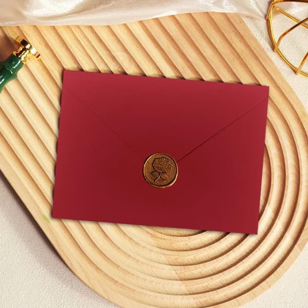50-pack 17 * 12 cm Classic Envelope with Flap, B6 Envelopes, Envelopes for Small Items, for Gifts, Greeting Cards (Card Not Included) Deep Red
