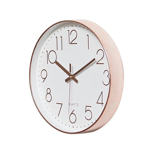 Modern Wall Clock Silent, Tick-Free Quartz Battery Operated