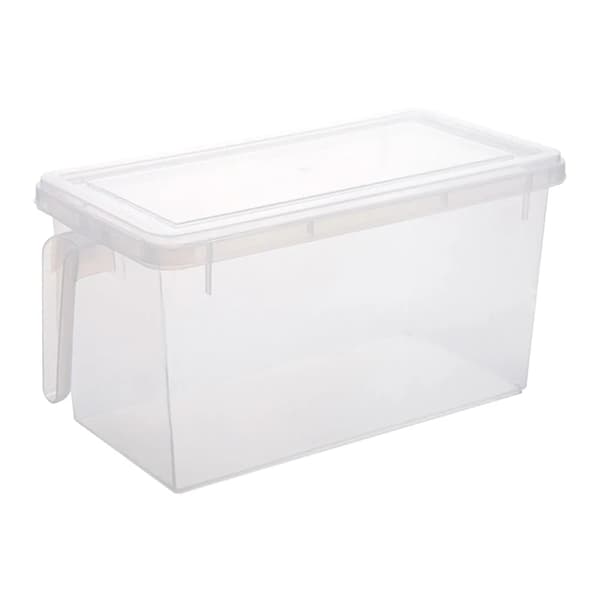 Opbevaringsboks til køleskab med låg og håndtag, madbeholder, alsidig pladsbesparende transparent