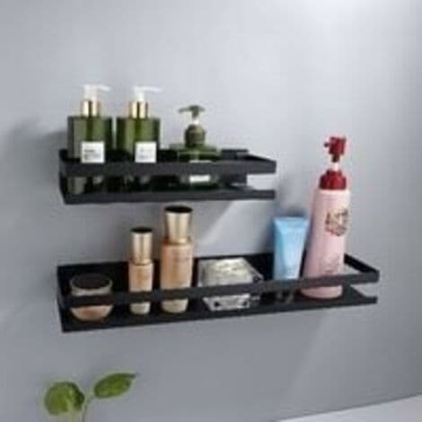 Bathroom Wall Shelf - 20-40 cm - Modern - Matte Black - For Bathroom, Kitchen, Shower (3010.56cm)