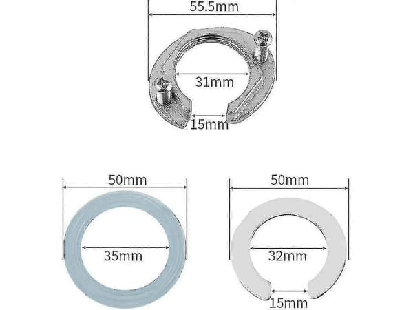 Stainless Steel Kitchen Faucet Fixing Nut, 32mm Single Hole Open Joint with Rubber Gasket for Secure Fixing