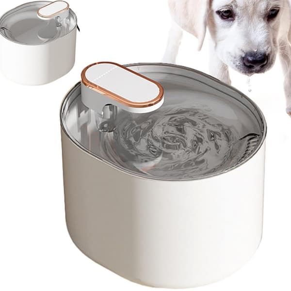 Automatisk vandfontæne til katte og hunde, filter, vandskål_MGF White