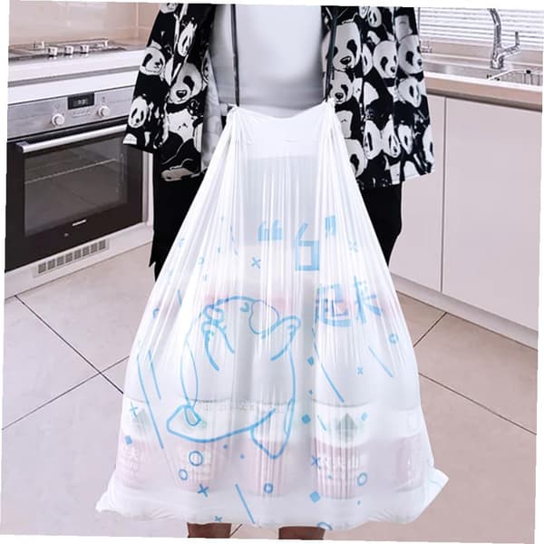 69 Pcs High-Strength Kitchen Trash Bags with Drawstring, 50x55 cm Thick Trash Bags Suitable